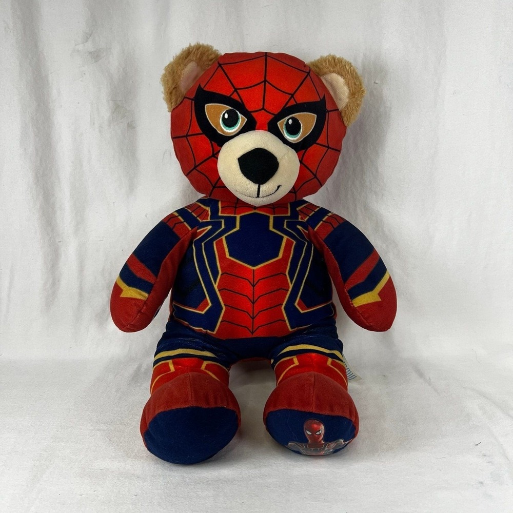 Build-A-Bear Spider-Man Plush Toy Unisex 16" Red Excellent Iron Spider Marvel